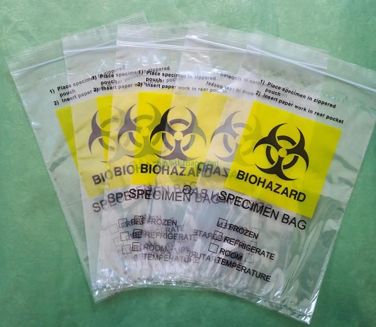 Biohazard plastic bag yellow garbage bag for hospital waste hospital bag
